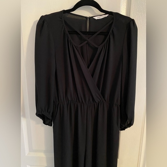 BCBG Wide Leg Black Jumpsuit - Picture 2 of 7